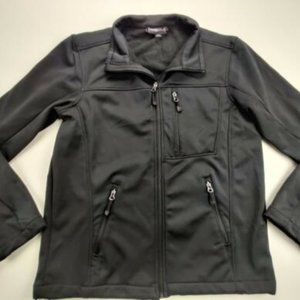 Swiss Tech Men's Small Full Zip Black Jacket with 3 Zip Pockets